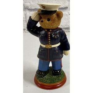 The Hamilton Collection Semper Fi "Corps Pride" 4" Figurine Bear Military